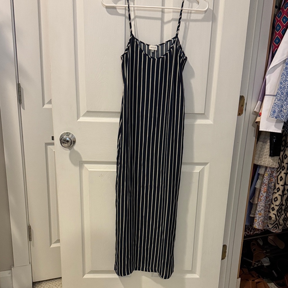 Kule Navy and White slip Dress